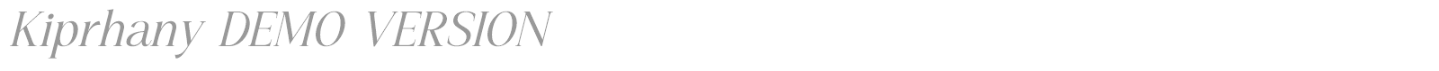 Kiprhany font preview